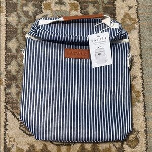 Blue Striped Eataly Wine tote